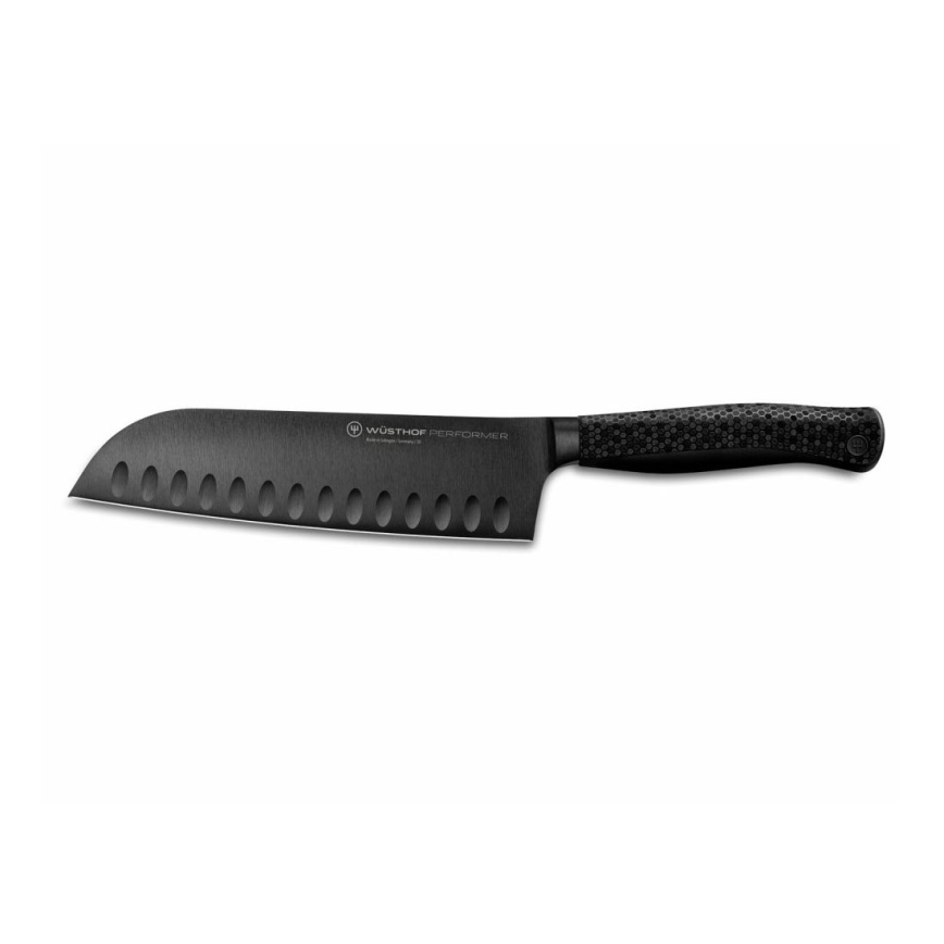 Wüsthof - Keukenmes santoku PERFORMER 17 cm zwart