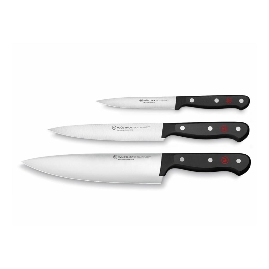 Wüsthof - Set van 3 keukenmessen GOURMET zwart