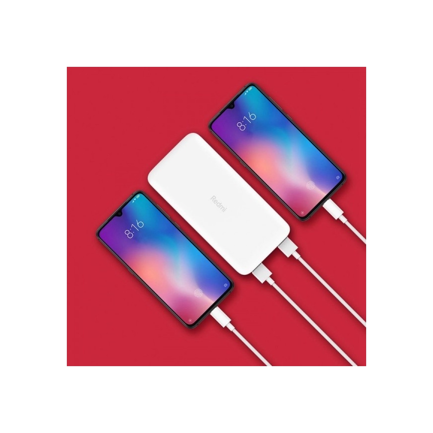 Xiaomi 20000 mAh Redmi 18W Batterie portable à charge rapide blanc