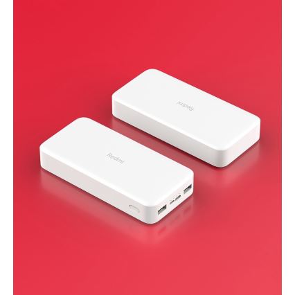 Xiaomi 20000 mAh Redmi 18W Batterie portable à charge rapide blanc