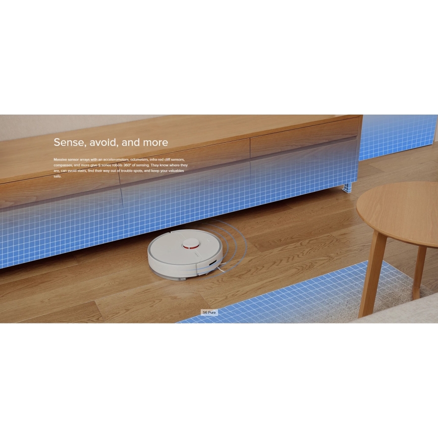 Xiaomi - Aspirateur Smart robotic ROBOROCK S6 Pure 58W Wi-Fi blanc