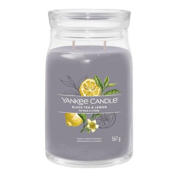 Yankee Candle - Bougie parfumée BLACK TEA & LEMON grande 567 g 60-90 heures