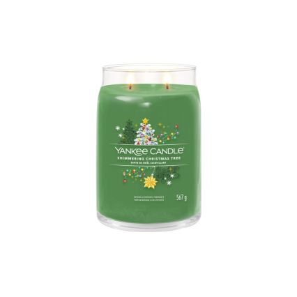 Yankee Candle - Grote geurkaars SHIMMERING CHRISTMAS TREE 567g 60-90 uur.