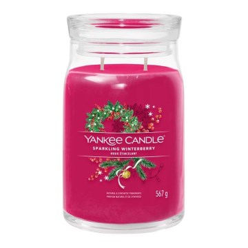 Yankee Candle - Grote geurkaars SPARKLING WINTERBERRY 567 g 60-90 uur