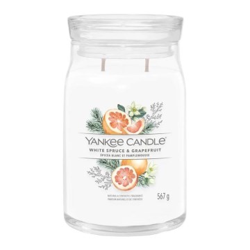 Yankee Candle - Grote geurkaars WHITE SPRUCE & GRAPEFRUIT, 567 g, 60–90 uur.