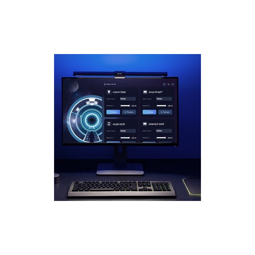 Yeelight - Dimbare LED RGB Scherm Verlichting LED/10W/230V IP50 CRI95