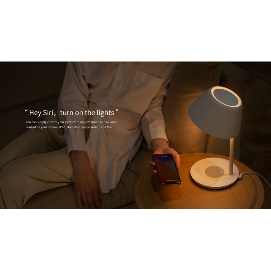 Yeelight - Dimbare LED Tafel Lamp met Draadloos Opladen Staria Bed Lamp Pro LED/20W/230V Wi-Fi