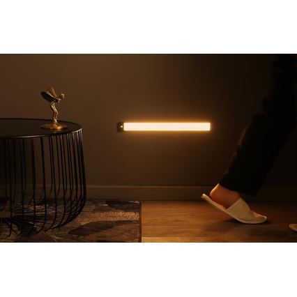 Yeelight - Réglette LED de meuble à intensité variable rechargeable avec détecteur LED/1,8W/1100 mAh 2700K 20 cm noir