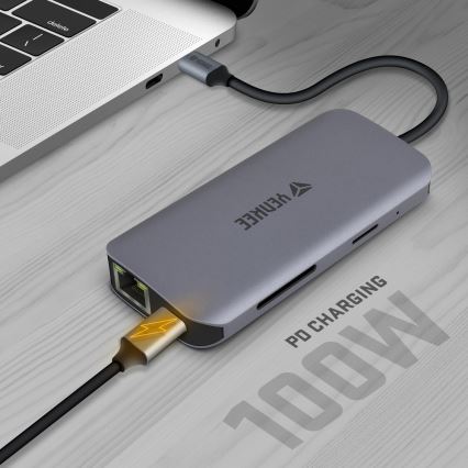 Yenkee - Adaptateur multiport 8en1 USB type C