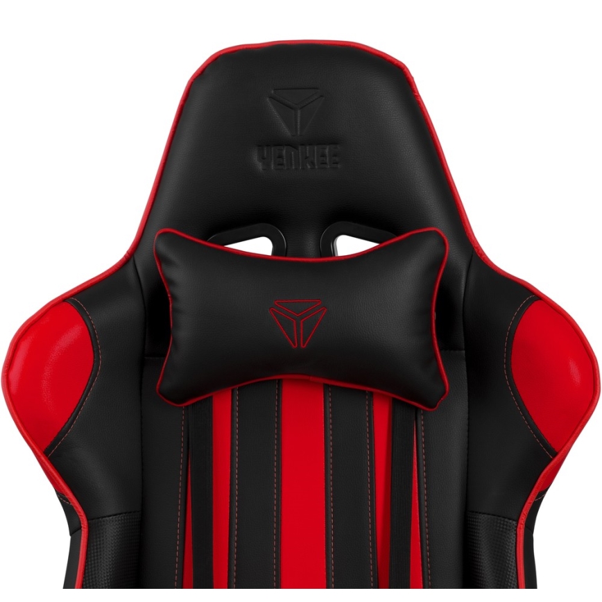 Yenkee - Chaise gaming noir/rouge