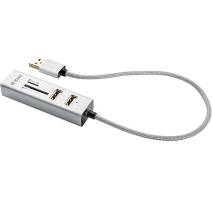 Yenkee - Répartiteur USB 2.0 et lecteur de cartes