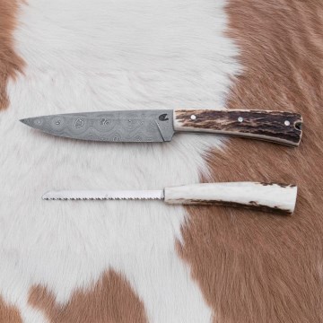 Zakelijke koffer op wielen 12 cm herten gewei