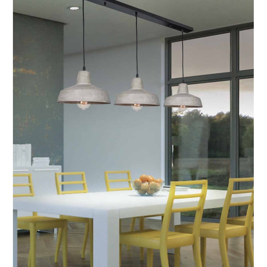 Zambelis 1653 - Suspension filaire 3xE27/40W/230V béton