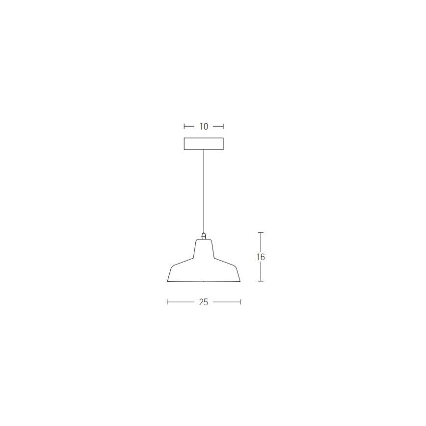 Zambelis 1655 - Hanglamp aan een koord 1xE27/40W/230V beton