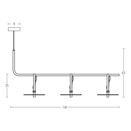 Zambelis 18138-B - LED Hanglamp aan een koord 3xLED/5W/230V