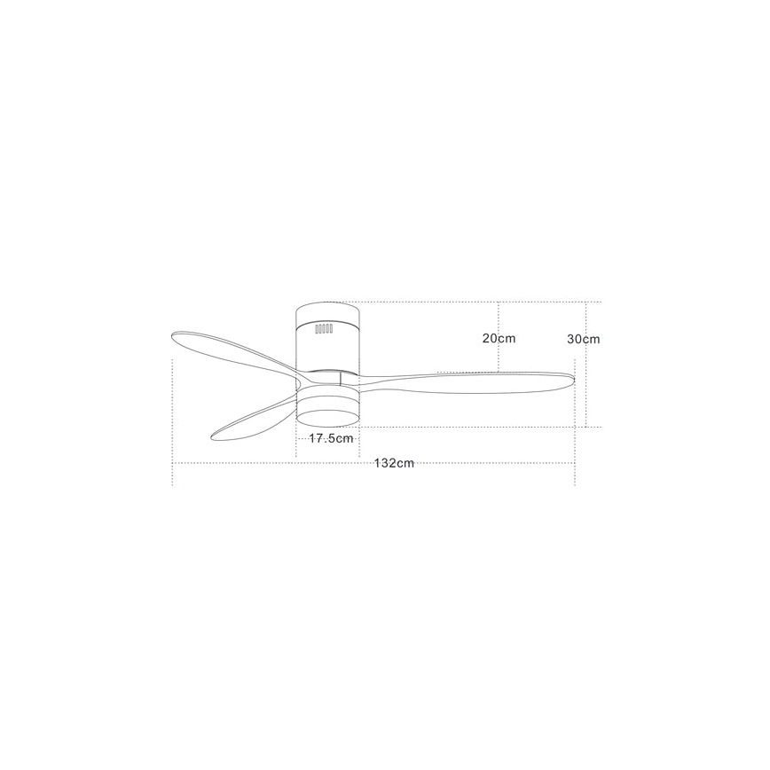 Zambelis 19144 - LED-plafondventilator LED/15W/230V 3000/4000/6000 kers + afstandsbediening