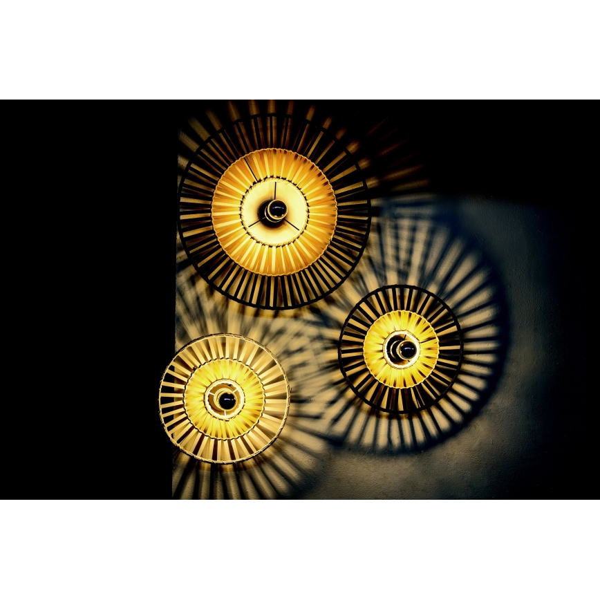 Zambelis 19252 - Wandlamp 1xE27/40W/230V bamboe/zwart