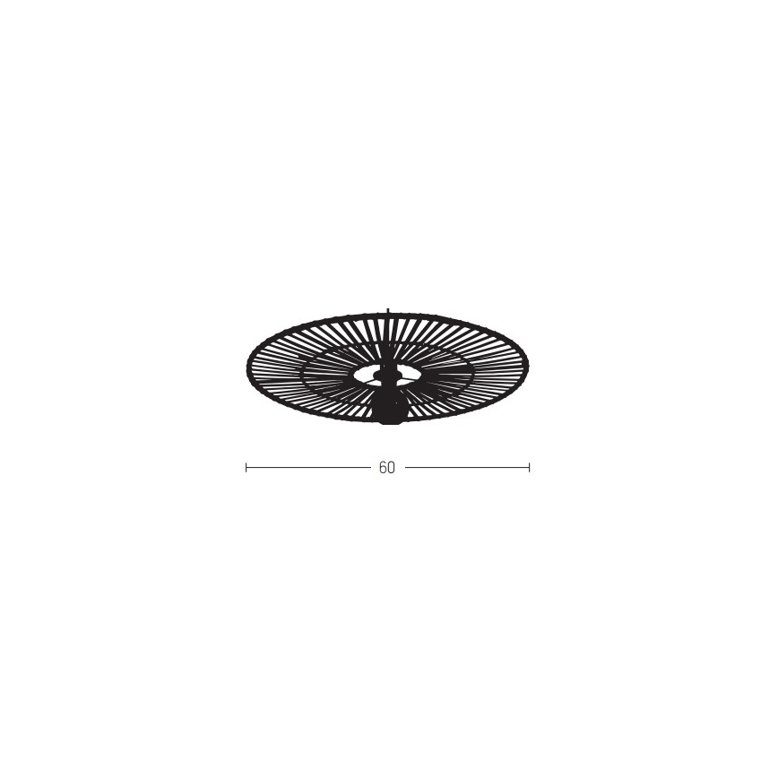 Zambelis 19252 - Wandlamp 1xE27/40W/230V bamboe/zwart