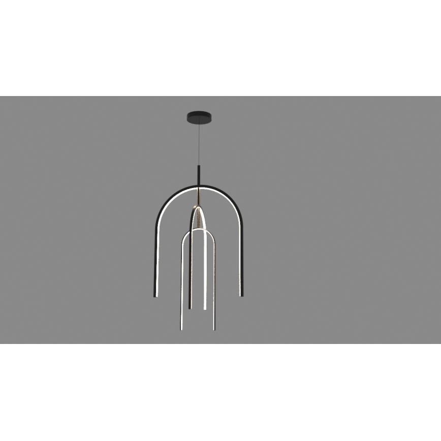 Zambelis 1932 - Dimbare LED hanglamp aan een koord LED/80W/230V zwart