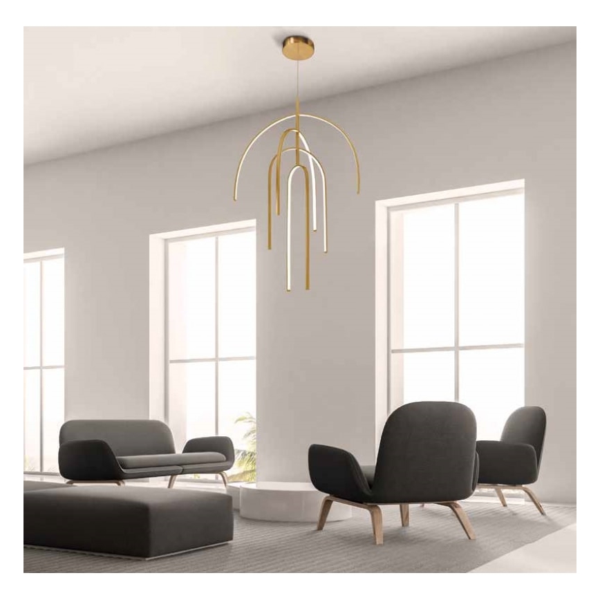 Zambelis 1933 - Suspension filaire à intensité variable LED/96W/230V doré
