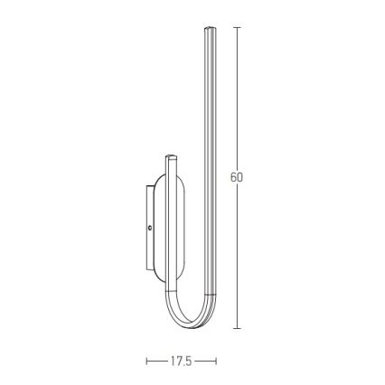 Zambelis 1936 - Dimbare LED wandverlichting LED/18W/230V zwart