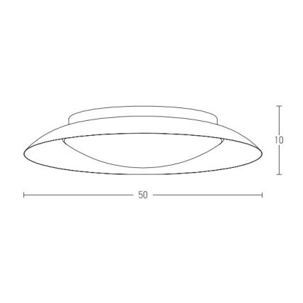 Zambelis 1962 - LED plafondlamp LED/28W/230V diameter 50 cm goud