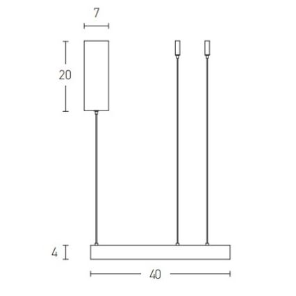 Zambelis 2007 - Dimbare LED hanglamp aan een koord LED/50W/230V goud