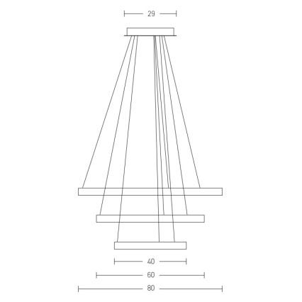 Zambelis 2009 - Dimbare LED hanglamp aan een koord LED/112W/230V goud