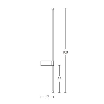 Zambelis 20116 - LED wand verlichting LED/20W/230V zwart