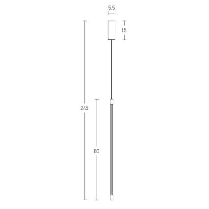 Zambelis 20122 - Suspension filaire LED LED/12W/230V doré