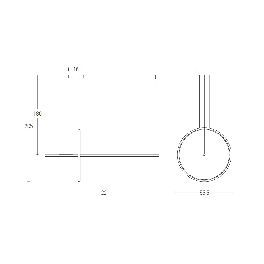 Zambelis 20128 - LED dimbare hanglamp aan kabel LED/48W/230V