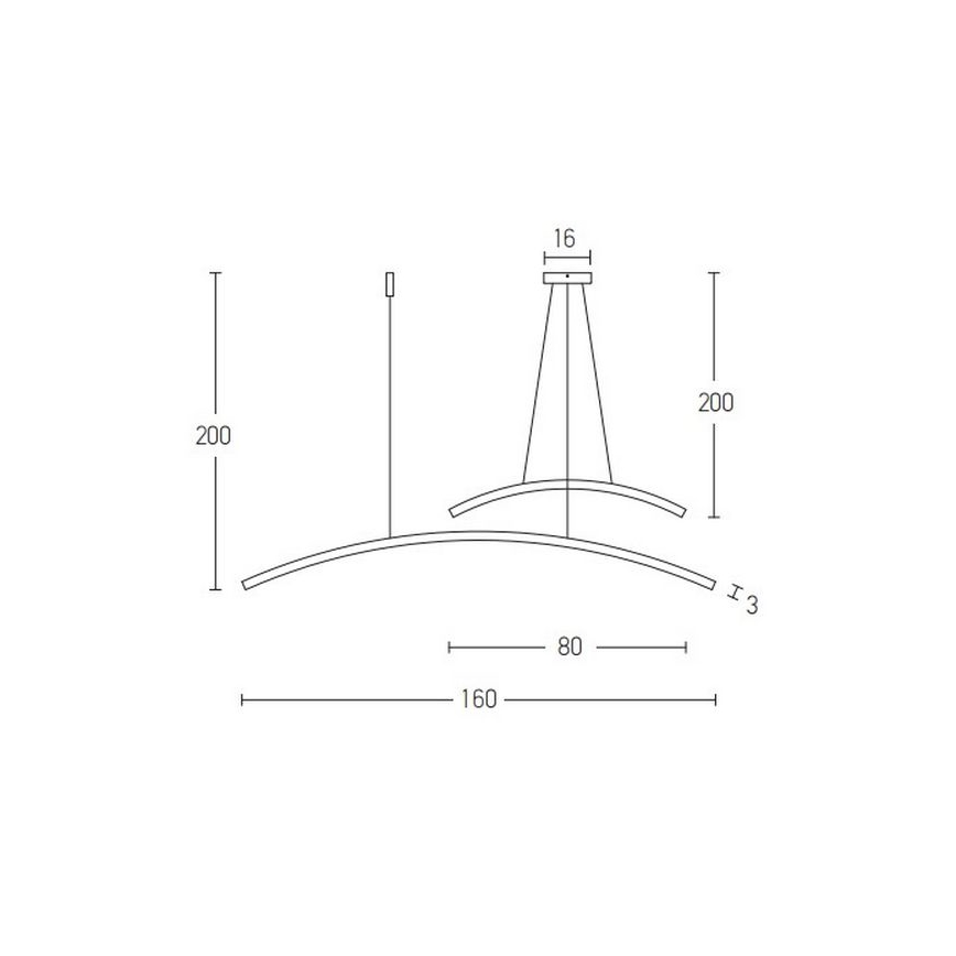 Zambelis 20129 - Dimbare LED hanglamp aan een koord LED/48W/230V wit