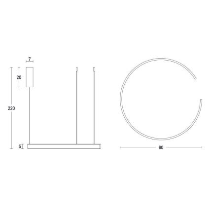 Zambelis 2013 - Dimbare LED hanglamp aan een koord LED/40W/230V bruin