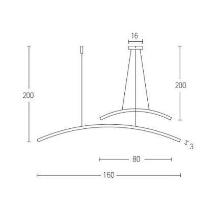 Zambelis 20130 - Dimbare LED hanglamp aan een koord LED/48W/230V zwart