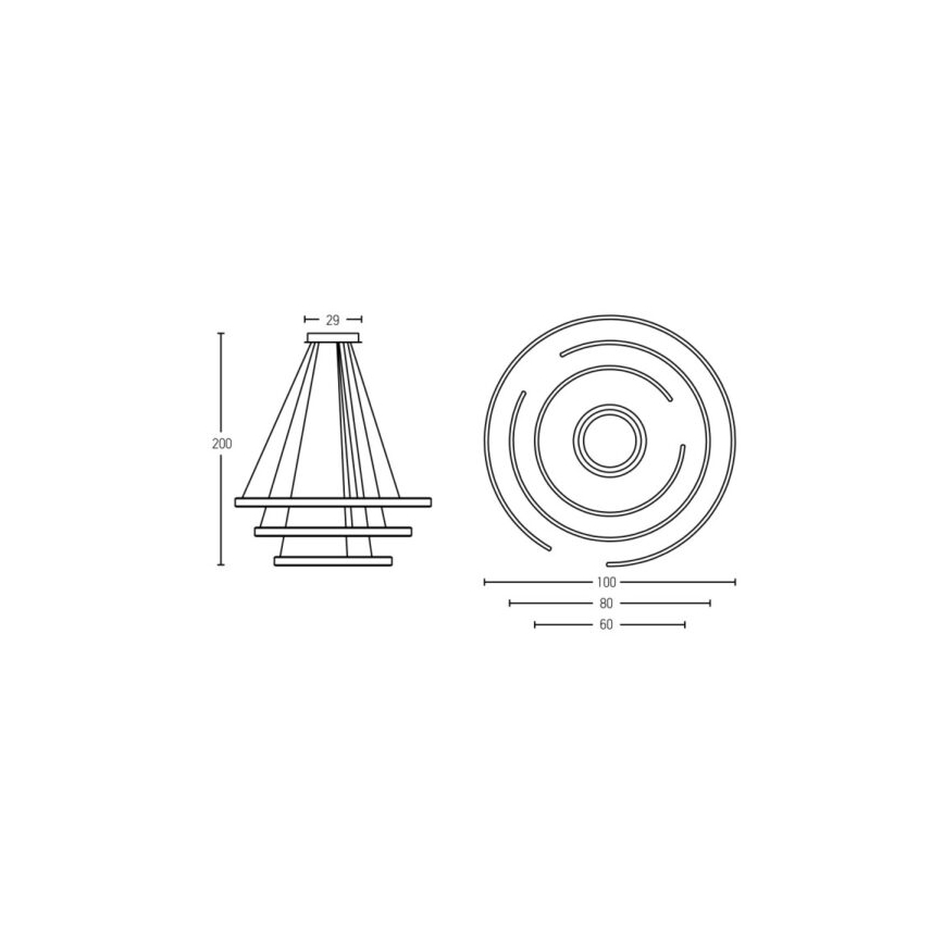 Zambelis 2015 - Dimbare LED hanglamp aan een koord LED/120W/230V bruin