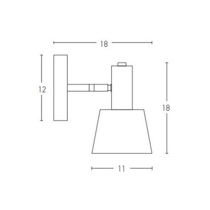 Zambelis 20218 - Spot mural 1xE14/25W/230V blanc