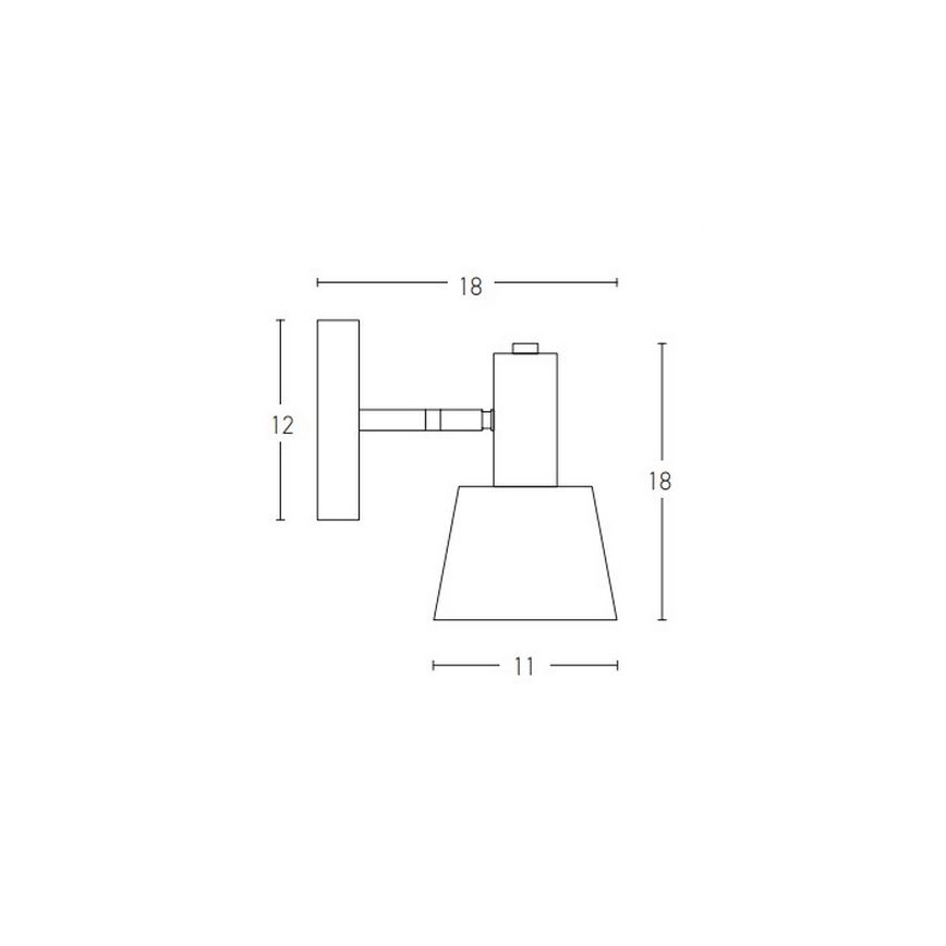 Zambelis 20218 - Spot mural 1xE14/25W/230V blanc
