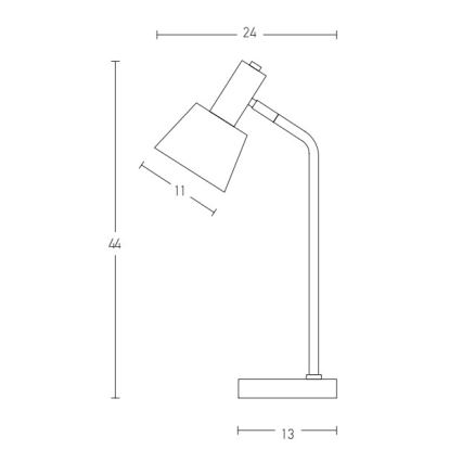 Zambelis 20220 - Tafellamp 1xE14/25W/230V grijs