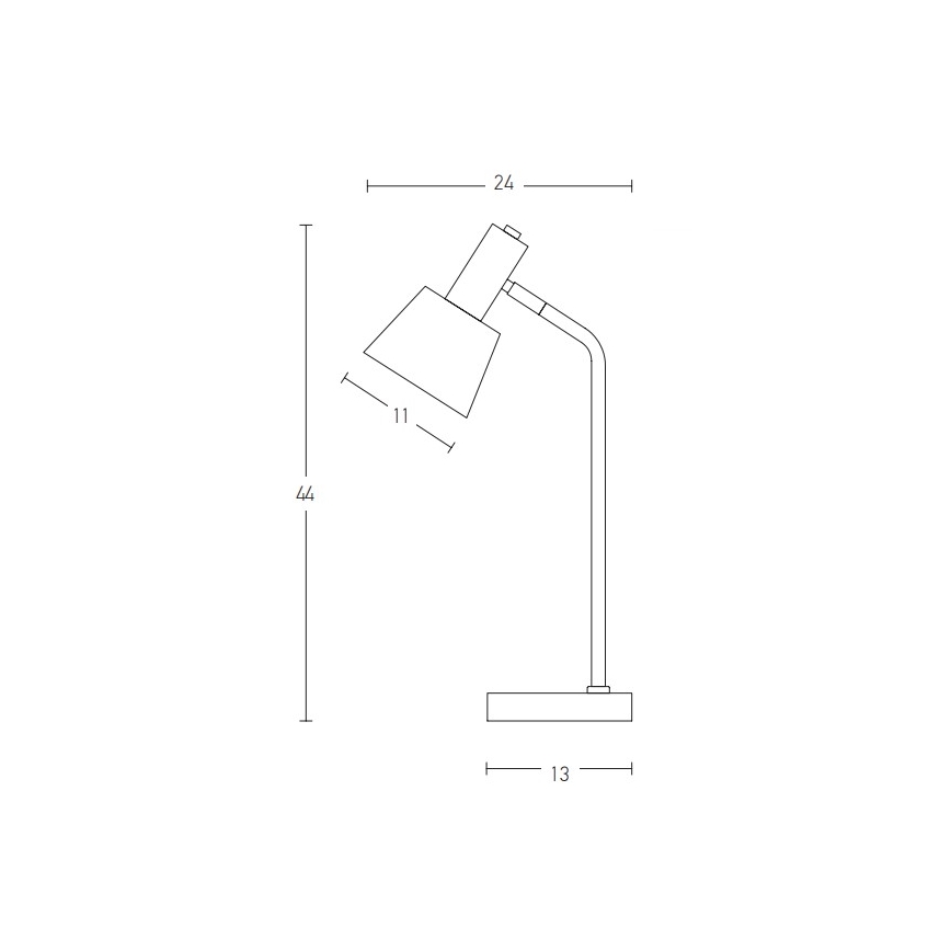Zambelis 20220 - Tafellamp 1xE14/25W/230V grijs