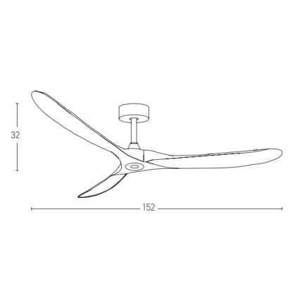 Zambelis 20259 - Plafondventilator + afstandsbediening