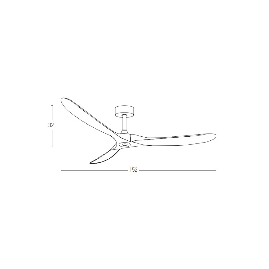 Zambelis 20259 - Ventilateur de plafond + télécommande