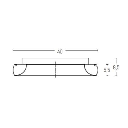 Zambelis 2040 - Dimbare LED Plafondlamp LED/30W/230V diameter 40 cm zwart