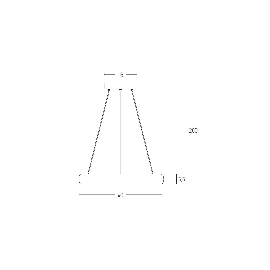Zambelis 2047 - Suspension filaire à intensité variable LED/30W/230V diam. 40 cm marron