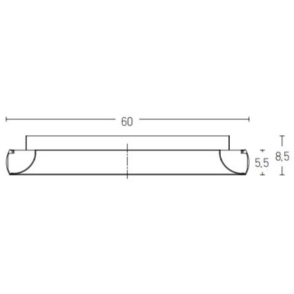 Zambelis 2048 - Dimbare LED Plafondlamp LED/50W/230V diameter 60 cm zwart