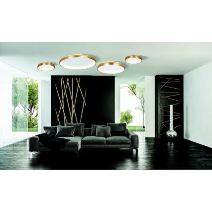 Zambelis 2058 - Plafonnier à intensité variable LED/60W/230V diam. 80 cm doré