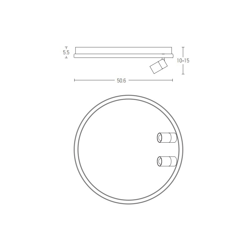 Zambelis 22014 - Dimbare LED plafondlamp LED/71W/230V zwart