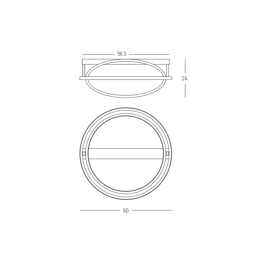 Zambelis 22016 - Dimbare LED bevestigde hanglamp LED/56W/230V diameter 60 cm zwart