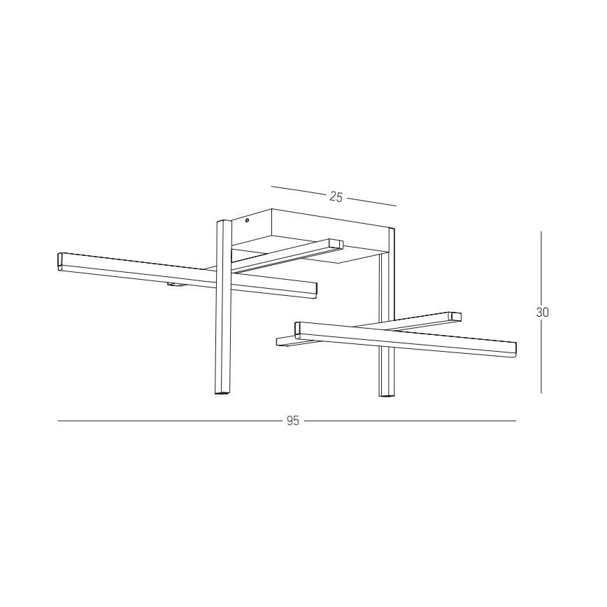 Zambelis 22026 - Plafonnier à intensité variable LED/46W/230V doré