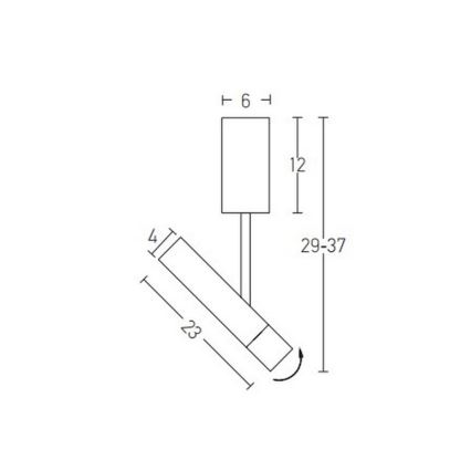 Zambelis 22028 - Suspension avec tige LED/4W/230V