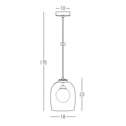 Zambelis 22051 - Suspension sur câble 1xG9/5W/230V Ø 18 cm noire